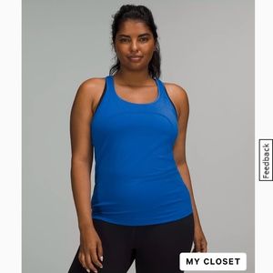 Lululemon swiftly tank 2.0 sz 12  blazer blue tone